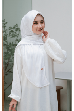 Hijab Alona Instan Knit Broken White
